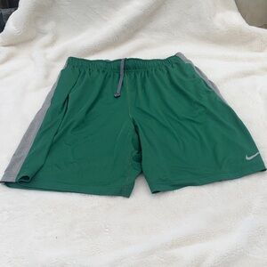 Nike Men's Athletic Shorts in Green and Gray